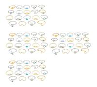 DEARMAMY 4 Juegos Conjunto De Anillo Turquesa Anillos De Turquesa Joyas De Anillo Anillos Para Chicas Adolescentes Anillos De Dedo Anillos Abiertos Anillos De Metal Aleación 19 Uds * 4
