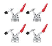 DEARMAMY 4 Piezas Abrazadera Horizontal de Hierro, Clip de Empujar y Tirar, Rojo, para Conectar Piezas Móviles en Fábrica, Fijación Práctica Uso Conveniente