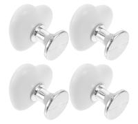 DEARMAMY 4 piezas Botones para Cisterna de Inodoro Forma de Corazón Herramienta Auxiliar Práctica para Baño Fáciles de Instalar Accesorios para Tanque Doméstico Color Blanco