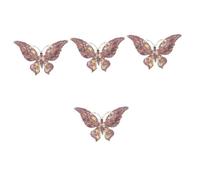 DEARMAMY 4 Piezas Broche de traje gasa broche de hoja de arce camisa de las mujeres vestido para mujer women broche para la ropa pin de solapa de traje broche de sombrero pedrería