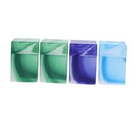 DEARMAMY 4 Piezas Estuche de Cigarrillos con Diseño Mármol Resistente y Portátil para Cigarrillos Caja con Compartimento para Cigarro y Práctico para