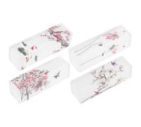 DEARMAMY 4 Tubos de Lápiz Labial Vacíos Cuadrados Semiopacos, Diseño Clásico y Compacto, Envases Recargables para Brillo Labial y Bálsamo, Adecuado para Maquillaje y Viajes