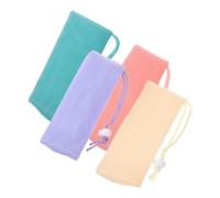 DEARMAMY 4piezas Bolsa De Malla Para Jabón Sólido Bolsa Para Champú Barra De Malla Para Jabón Espumoso Para Baño y Exfoliante Corporal