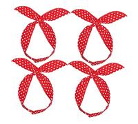 DEARMAMY 4piezas Diadema De Lunares Para Mujer Diademas Estampado De Puntos Accesorios Pelo Para Eventos De Moda o Uso Diario El Cabello
