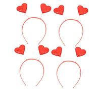 DEARMAMY 4Piezas Diademas De San Valentín Con Lentejuelas Para Fiestas y Celebraciones Accesorios Para Fiesta Decoración