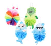 DEARMAMY 4Piezas Esponjas De Infantiles De Cartoon Para Esponjas Exfoliantes Unicornio Paral Niño Niña