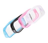 DEARMAMY 4piezas Estuche Transparente para Lápices De Unidades Organizador De Papelería para Material Escolar Bolsa Portátil para Estudiantes