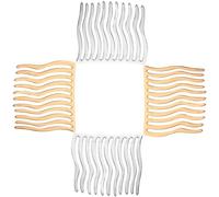 DEARMAMY 4piezas Horquilla y Peine De Metal Cabello Pequeños Peines Laterales Duraderos Accesorios Cabello De Dientes Para Mujer Para De Mujer