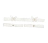 DEARMAMY 4piezas Ligueros De Encaje Para Novia Banda De Muslo Elástica Para Bodas Adorno De Elegante y Cómoda Accesorio De Boda Para Mujeres