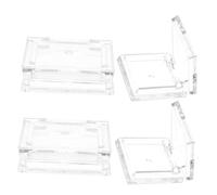DEARMAMY 4Piezas Paleta De Sombras De Ojos Vacía De Contenedores De Maquillaje Transparente Paletas Cosméticas Recargables Para Almacenar Polvo Rubor y Lápiz Labial