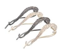 DEARMAMY 4piezas Pinza Pelo de Diamante Pinzas Brillantina Accesorios para Coletas para Bodas Graduaciones Fiestas San Valentín Pasadores de Gemas de Imitación Decorativas Purpurina Pelo