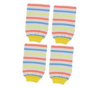 DEARMAMY 4piezas Toallas De Baño y Guantes Exfoliantes Para Ducha Guantes De Baño De Microfibra Gránulos De Arena Para Exfoliación Corporal Coloridos