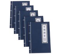 DEARMAMY 5 Cuadernos de Bolsillo Wuxia Vintage Diseño Chino Cuadernos de Artes Marciales Páginas Blancas sin Líneas Formato A5 para Diario Notas y Dibujo