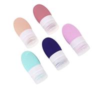 DEARMAMY 5 Piezas Botella de Silicona de Rellenable para Maquillaje Gel de Ducha y Accesorios de Viaje para Viajes Botella Vacía