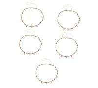 DEARMAMY 5 Piezas cadena de la cintura accesorios rave lencería gótica cadenas del cuerpo cadena del vientre de oro body chain cadena de cuerpo en capas cadenas de cuerpo de mujer Rosario