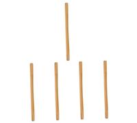 DEARMAMY 5 Piezas Palo de masaje de bambú. cuello y espalda adaptar Gancho rodillos cuerpo masajeador para aliviar la fatiga palos de bambú masajeador muscular Light Brown