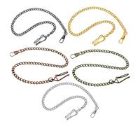 DEARMAMY 5 Piezas Pulsera de Reloj de Bolsillo Cadena de Bolsillo de Oro Poseedor Reloj de Bolsillo para Hombre con Cadena Reloj de Anillo Cadenas de Reloj de aleación Cadena de Billetera