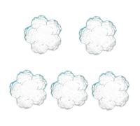 DEARMAMY 5 Piezas vaso de cristal copas de uñas de vidrio cuenco de aceite esencial tazones para mezclar plato de acrílico para uñas tazón de mezcla de máscaras Sky-blue