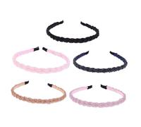 DEARMAMY 5 Piezas venda cintas para el pelo diademas de moda para mujeres Brillar elegante Diadilla banda de pelo de cristal accesorio para el cabello cuentas diadema de mujer esponja