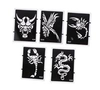 DEARMAMY 5 Plantillas De Tatuajes Para Manos Halloween Decorativas Para El Cuerpo Tatuajes Temporales Brazos Pegatinas Corporales Plantillas De Tatuajes Corporales De Pvc