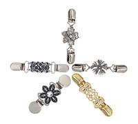 DEARMAMY 5 Uds Niñas Vestido Cárdigan Clips Para Cuello Vintage Flor Blusa Camisa Abrazaderas Para Cuello