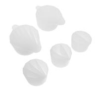 DEARMAMY 5 Vasos de Silicona para Mezclar Pigmentos Compartimentos Múltiples (2, 3, 4, 6 y 7 Divisiones) para Resina Epoxi, Taza Dividida Reutilizable para Manualidades y Arte