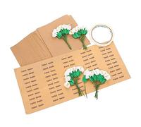 DEARMAMY 50 Juegos de papel floral ramo de papel de envase Decoraciones de mesa de boda relleno fiesta envoltura de ramo de flores Papel de envoltura para un ramo de flores