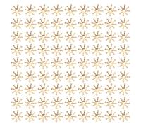 DEARMAMY 50 Piezas Accesorios de Diadema de Flores Diy de Color Dorado Decoración Floral para Fiestas Manualidades Navidad y Bodas Material de Pinza para Cabello de Cobre