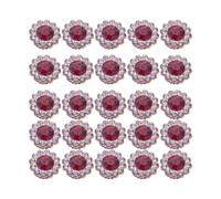 DEARMAMY 50 piezas Adornos Flor Abs para Manualidades Decoración Diademas Accesorios DIY Color Rojo Intenso para Bodas y Fiestas Fácil de Pegar Superficies Planas