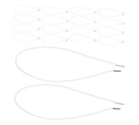 DEARMAMY 50 piezas Cuerda Elástica de Púas Blanca con Extremos Metálicos para Mascarillas Correas Ajustables Cordón Elástico Resistente para Manualidades y Costura