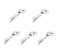 DEARMAMY 5pcs Pasadores De Corbata Cierres De Corbata Para Hombres Collar Alfiler Atar Anillos Semental Cuello Arco Clip De Corbata Traje Clavo Para Los Hombres Estante Oro Pre Silver Cobre
