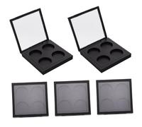 DEARMAMY 5piezas Paleta De Sombras De Ojos Vacía Estuches Hebilla Magnética Bandejas Para Guardar Cosméticos De Ojos Caja Transparente Tapa Negras