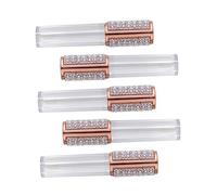 DEARMAMY 5piezas Tubos Redondos Reutilizables Para Brillo De Labios Envases Para Brillo Labial Frascos Para Diy Tubo Para Pintalabios Casa