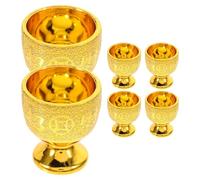 DEARMAMY 6 Copas De Ofrenda Doradas: Copas Pequeñas Para Adoración Rituales Y Decoración De Plástico Pp De 30 Ml (1 97 Pulgadas)