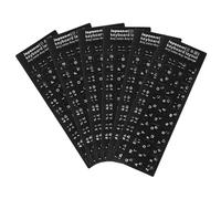DEARMAMY 6 Hojas Pegatinas de Teclado Impermeables en Negro Mate con Letras Claras en Japonés, Material PVC Fácil de Aplicar para Ordenador Portátil