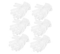DEARMAMY 6 pares Guantes de Microfibra para Trabajo Artístico Inspección Antiestáticos Reutilizables Seguro Unisex para Joyería y Manipulación Delicada Paquete