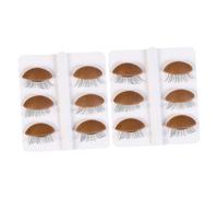 DEARMAMY 6 Pares Maniquí de Práctica de Maquillaje y Extensiones de Pestañas Párpados Reemplazables Entrenamiento Salones