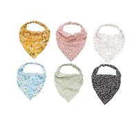 DEARMAMY 6 Piezas Bandanas Elásticas para Estampado Floral Pañuelos para Mujeres Accesorios de Cómodos y Transpirables