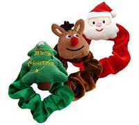 DEARMAMY 6 Piezas Coleteros de Pelo Navideños para Mujer y Niña Accesorios Elásticos con Diseño de Santa Árbol y Perfectos para Fiestas y Diario