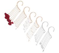 DEARMAMY 6 Piezas De Aretes Tipo Clip Para Orejas Sin Perforar Aretes Tipo Clip Para Orejas Borla De Metal Bohemio Con Borlas Vintage Con