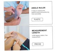 DEARMAMY 6 piezas Goniómetros Plásticos Rotativos de Grados para Terapia Física Reglas de Ángulo y Transportador Herramienta Médica Portátil para Medición Precisa de Articulaciones
