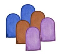 DEARMAMY 6 Piezas guantes de baño ducha mujer limpieza Baños Lofah guantes de espuma de baño guantes exfoliantes guantes para fregar la piel guante para fregar la piel nylon