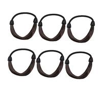 DEARMAMY 6 Piezas Liga para el cabello peluca de pelo lazo de cuerda mini bandas para el cabello Boda lazos para el cabello peluca bandas para el cabello coletas el plastico