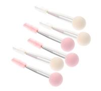 DEARMAMY 6 Piezas Pinceles de Maquillaje de Doble Cara de Aplicadores de Esponja y Cepillos para Cejas y Pestañas Accesorios Cosméticos Prácticos Color y Rosa con Tubo para
