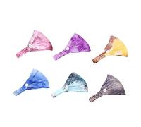 DEARMAMY 6 Piezas Teñido con Botón Protector de Oído Absorbente de Sudor Diademas Amplias para Ejercicio