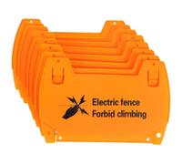 DEARMAMY 6 Señales de Advertencia para Cerca Eléctrica de Plástico Resistente Intemperie Tamaño 225 X 145 CM Color Brillante para Jardín y Patio Indicación de Alto Voltaje y Prohibido