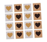 DEARMAMY 60 Cajas De Papel Kraft Con Forma De Corazón Etiquetas Cuadradas Para Dulces De San Valentín De Fiesta Cubos Marrones Papel Kraft