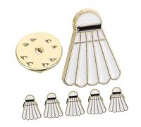 DEARMAMY 6piezas Broche de Bádminton de Aleación de Zinc Broche de Bádminton Esmaltado Dibujos Animados para Ropa Bolsos Chaquetas y Accesorios Deportivos para Hombres y Mujeres