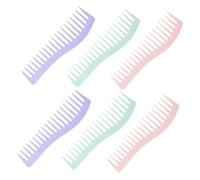 DEARMAMY 6piezas Peine De Aceite De Dientes Anchos Cabello Rizado Peine De Plástico Para Mujeres De Dientes Anchos Para Peinar El Cabello