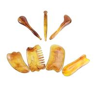 DEARMAMY 7 Piezas Palitos de Masaje Raspadores de Herramientas de Masaje para Raspar Tabla de Raspado y Corporal Herramienta Guasha